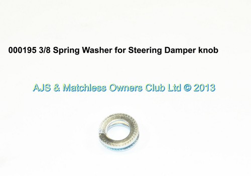 SPRING WASHER - 3/8, FOR STEERING DAMPER KNOB.