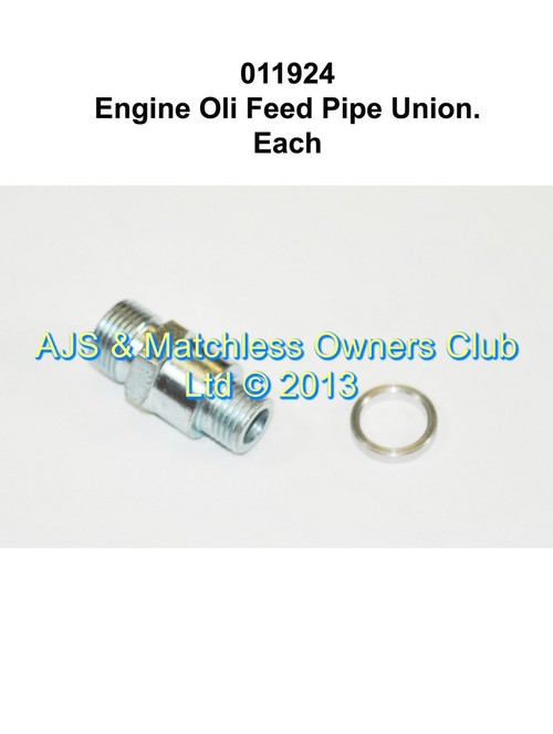 ENGINE OIL FEED PIPE UNION. WITH WASHER