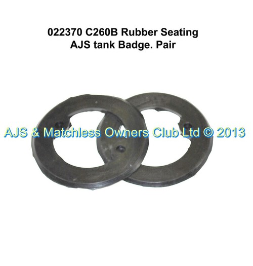 RUBBER SEATING: ROUND AJS TANK BADGE 56-60 ONLY