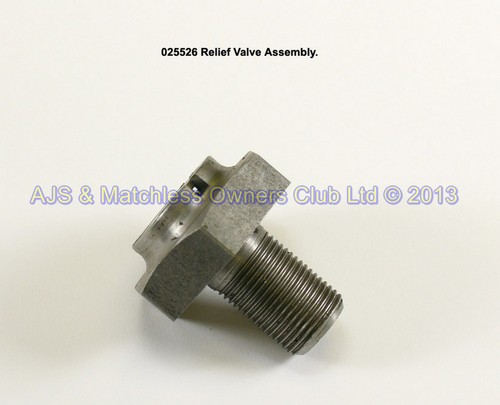 RELIEF VALVE ASSEMBLY  1958-61 DYNAMO TWINS  REPLACES 023260 FOR 57 MODELS