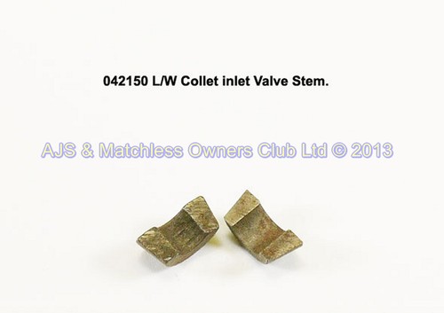 L/W.COLLET,INLET & EXHAUST VALVE STEM. N.O.S