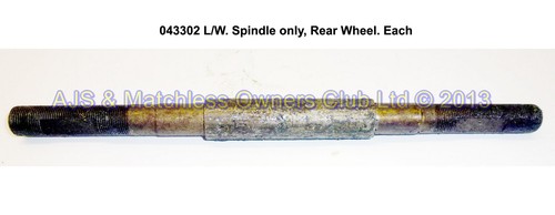 L/W. SPINDLE ONLY,REAR WHEEL.