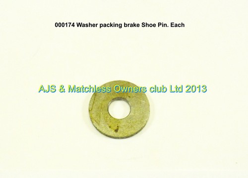 WASHER PACKING BRAKE SHOE PIN - ALSO WASHER FOR AMC GEARBOX CAM PLATE AND QUADRANT