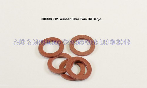 WASHER - FIBRE, TWIN OIL BANJO