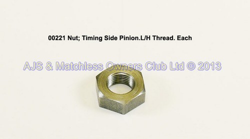 NUT;TIMING SIDE PINION.L/H THREAD