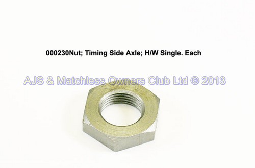 NUT; TIMING SIDE AXLE; HW SINGLE,  TIMING PINION  NUT L/W,   ROTOR NUT H/W AND L/W