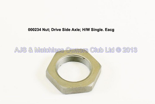 NUT; DRIVE SIDE AXLE; HW SING.