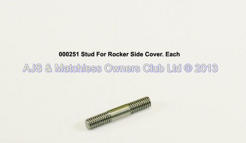STUD FOR ROCKER SIDE COVER ----- ALSO IN BRASS 000251B