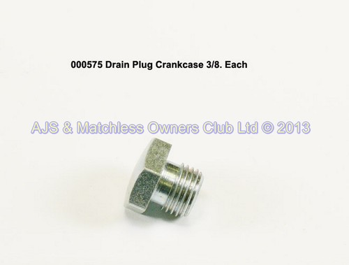 1/4 BSP DRAIN PLUG CRANKCASE ZINC PLATED 1/4 BSP THREAD NOT MAGNETIC PRE-1956 ONLY