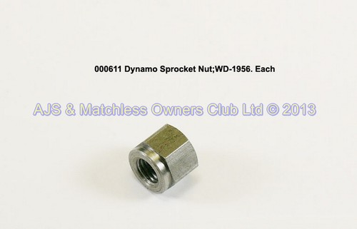 DYNAMO SPROCKET NUT; WD-1956   -   USE  000708 CIRCLIP