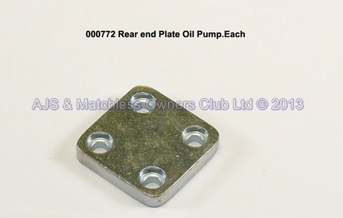 REAR END SEALING PLATE OIL PUMP PLUNGER