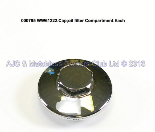 CAP: OIL FILTER IN OIL TANK SINGLES AND EARLY TWINS NEEDS SEAL 000583