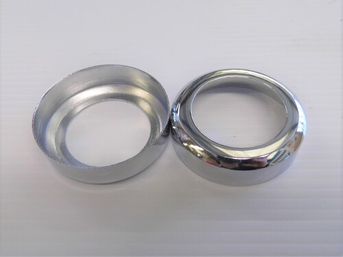 TOP CAP: FORK COVER TUBE CHROME  - SOLD INDIVIDUALLY