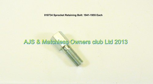 SPROCKET RETAINING BOLT: 41-54 STAINLESS STEEL