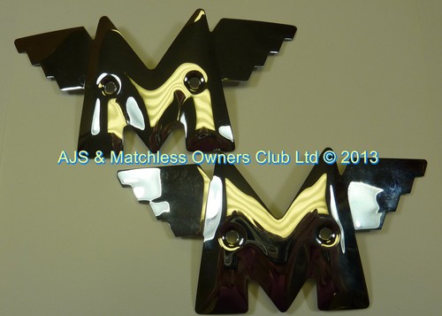 CHROME MATCHLESS PETROL TANK BADGES