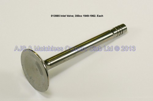 INLET VALVE: 350 CC: 1949-61
