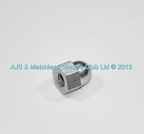 DOME NUT; 1/4  1949-51 & COMPETITION ALLOY TOP YOKE, MADE IN POLISHED STAINLESS STEEL