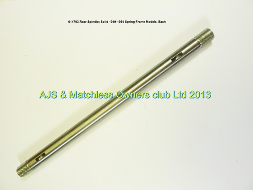 REAR SPINDLE: SOLID 1949-54