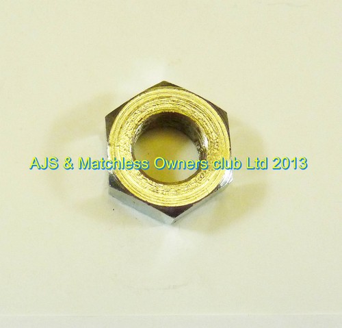 NUT: CENTRE SOLID REAR WHEEL SPINDLE 5/8 ZINC PLATED