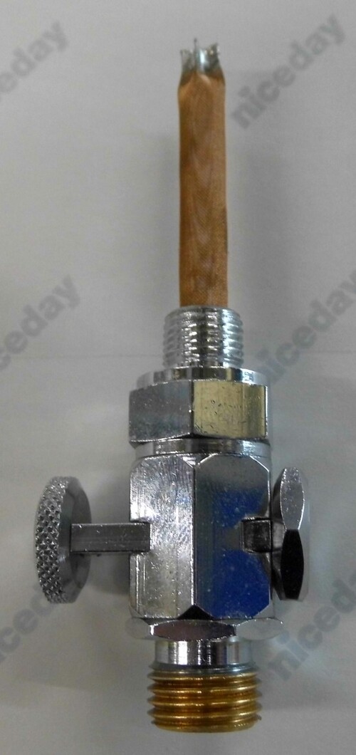 PETROL TAP: PUSH/PUSH CHROME 1/8 X 1/4 BSP NEEDS NUT & SPIGOT AND SEALING WASHER