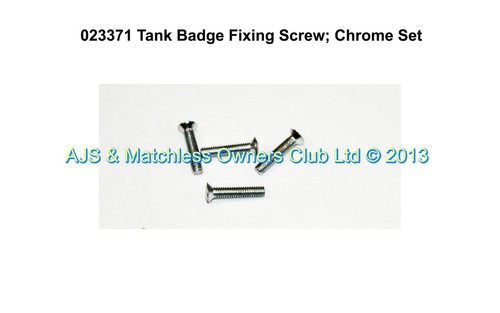 TANK BADGE FIXING SCREW; CHROME  USE WITH TANK PANELS 57-61 EACH SINGLES
