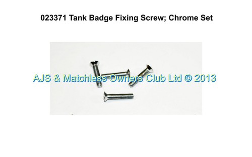 TANK BADGE FIXING SCREW: CHROME  USE WITH TANK PANELS ONLY 57-61 EACH SINGLES