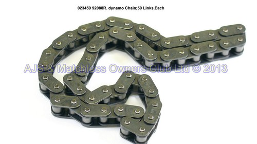 DYNAMO CHAIN: 50 LINKS 3/8 x .225