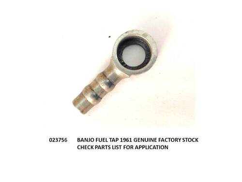 BANJO FUEL TAP 1961 GENUINE FACTORY STOCK