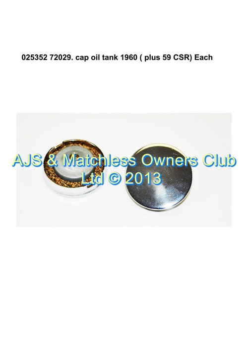 OIL TANK FILLER CAP TANK 1960-