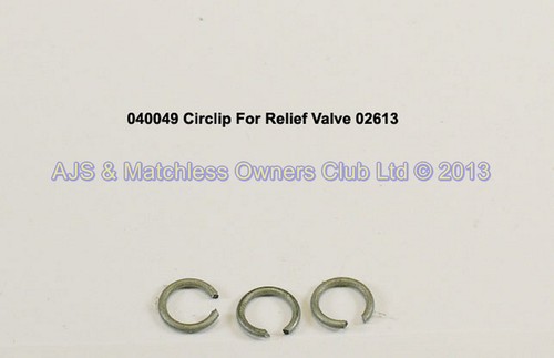 CIRCLIP FOR RELIEF VALVE