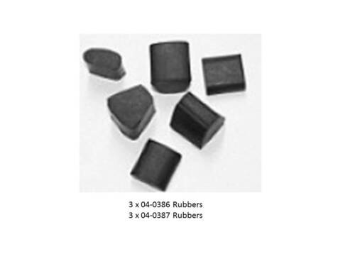 RUBBERS:SHOCK ABSORBER AMC BUDGET KIT THREE LARGE: THREE SMALL 040386 040387