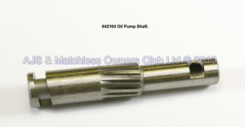 OIL PUMP SHAFT ALL L/W'S 1958 ONWARDS