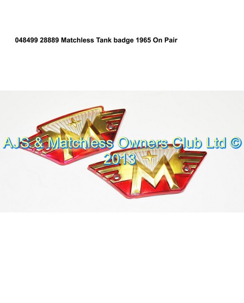 MATCHLESS TANK BADGE: 1965 ONWARDS