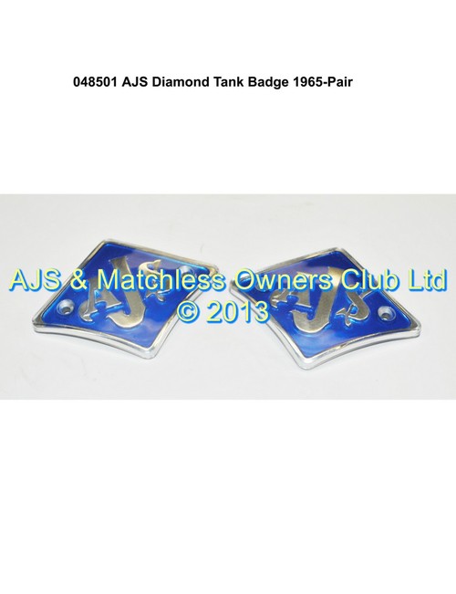 AJS DIAMOND TANK BADGE 1965 ONWARDS