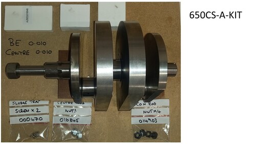 COMPLETE CRANKSHAFT KIT FOR 650 ALTERNATOR TWIN MODELS