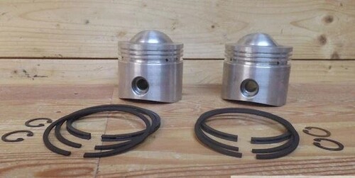 PISTONS 600CC TWIN +.060 SOLD PAIRS ONLY  1956-58 MODEL ONLY