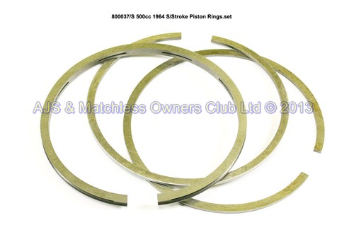 500CC 1956 CS S/STROKE PISTON RINGS ALSO 64- TOURERS RINGS WILL ONLY FIT GPM RANGE OF PISTONS