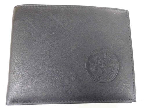 LEATHER EMBOSSED WALLET WITH AJS & MATCHLESS LOGO