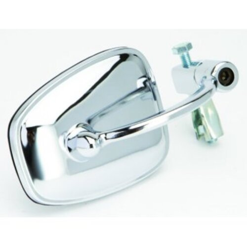 H/BAR END MIRROR; CHROME FITS LEFT OR RIGHT HAND