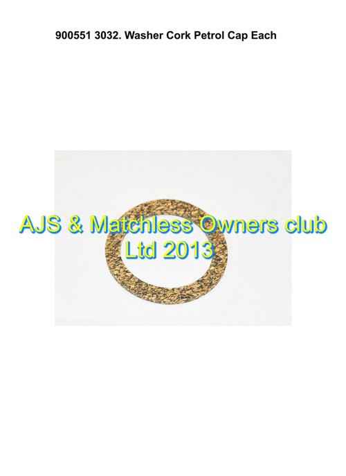 WASHER CORK PETROL CAP  - FOR CAP 013325