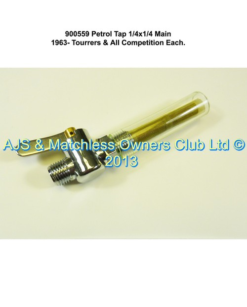 PETROL TAP 1/4 X 1/4 R/H MAIN TAP  TOURERS & ALL COMPETITION
