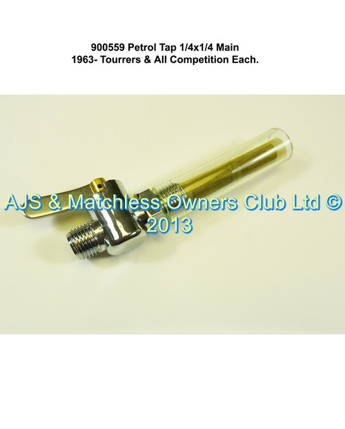 PETROL TAP 1/4 X 1/4 R/H MAIN TAP 1963 ONWARDS TOURERS & ALL COMPETITION