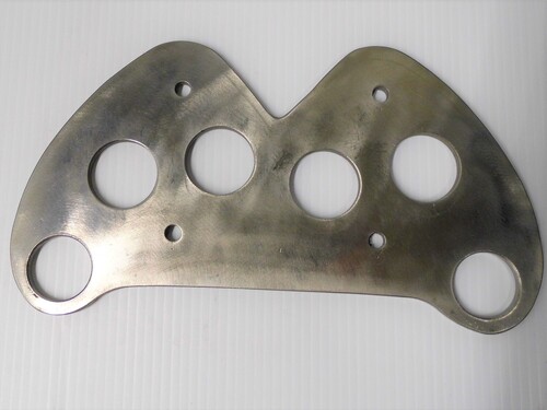 STAINLESS STEEL PLATE  FOR MOUNTING- SPEEDO/TACHO, CSR  024488  AMC 1 1/4 FORKS