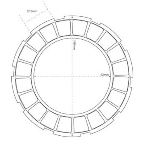 B52 PATTERN BURMAN CLUTCH FRICTION PLATES 1952 ONWARDS ( NON SURFLEX G-40-12P)
